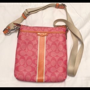 Pink Coach cross body bag
